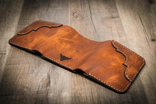 Load image into Gallery viewer, Western Trifold Wallet - Chestnut Brown
