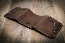 Load image into Gallery viewer, Western Trifold Wallet - Walnut Brown
