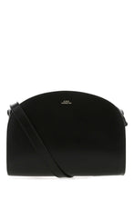 Load image into Gallery viewer, A.P.C. Women Black Leather Demi Lune Shoulder Bag
