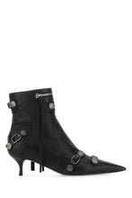 Load image into Gallery viewer, Balenciaga Women Black Leather Cagole Ankle Boots
