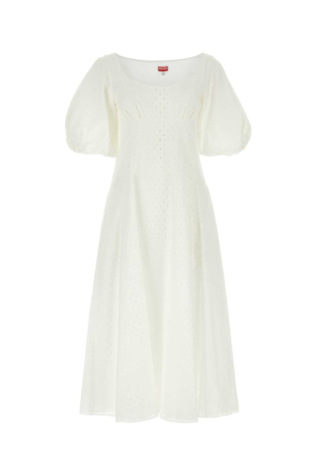 Kenzo Women White Broderie Anglaise Dress