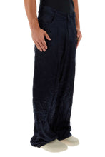 Load image into Gallery viewer, Balenciaga Men Dark Bue Satin 5 Pocket Pant
