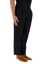 Load image into Gallery viewer, Dries Van Noten Men Midnight Blue Wool Pellow Pant
