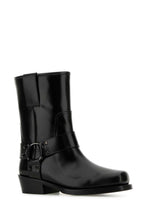 Load image into Gallery viewer, Valentino Garavani Women Black Leather Biker Rockstud Ankle Boots
