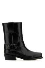 Load image into Gallery viewer, Valentino Garavani Women Black Leather Biker Rockstud Ankle Boots
