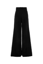 Load image into Gallery viewer, Saint Laurent Women Black Wool Wide-Leg Pant
