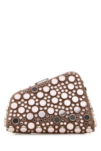 Load image into Gallery viewer, The Attico Women Embellished Leather Midnight Clutch

