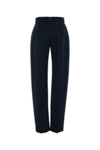 Load image into Gallery viewer, Alexander Mcqueen Women Navy Blue Wool Pant
