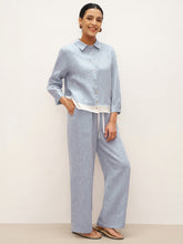 Load image into Gallery viewer, 100% Linen Elastic Waist Straight-Leg Trousers JOURDAN
