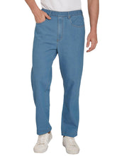 Load image into Gallery viewer, Men's Casual Elastic Waist Denim &amp; Twill Pull on Jeans Pants
