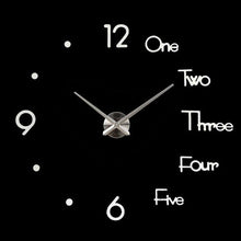 Load image into Gallery viewer, 2021 Fashion 3D Big Size Wall Clock Mirror Sticker Large 3D Frameless Wall Clock Stickers Wall Decoration for Living Room Bedroom Office  Brief Living Decor Room Wall Clock Modern Design Silent Acrylic

