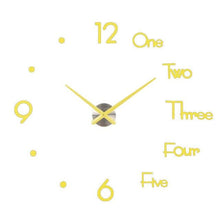Load image into Gallery viewer, 2021 Fashion 3D Big Size Wall Clock Mirror Sticker Large 3D Frameless Wall Clock Stickers Wall Decoration for Living Room Bedroom Office  Brief Living Decor Room Wall Clock Modern Design Silent Acrylic
