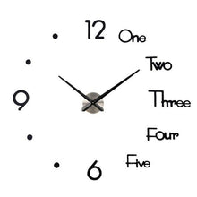 Load image into Gallery viewer, 2021 Fashion 3D Big Size Wall Clock Mirror Sticker Large 3D Frameless Wall Clock Stickers Wall Decoration for Living Room Bedroom Office  Brief Living Decor Room Wall Clock Modern Design Silent Acrylic
