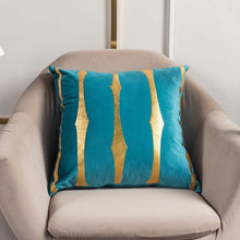 Load image into Gallery viewer, 2021 Fashion Striped Pillowcase Festival Home Bronzing Square Decorative Throw Pillow Cover With Gold Striped Cushion Cases Modern Luxury Pillowcases Cushion Cover Soft Fabric Pillow Cases Decorative 45x45CM
