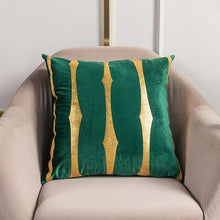 Load image into Gallery viewer, 2021 Fashion Striped Pillowcase Festival Home Bronzing Square Decorative Throw Pillow Cover With Gold Striped Cushion Cases Modern Luxury Pillowcases Cushion Cover Soft Fabric Pillow Cases Decorative 45x45CM
