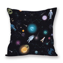 Load image into Gallery viewer, 2021 New Space Home Pillow Universe Sun Planet Pillows Decorative Throw Pillow Cover Universe Outer Space Planets Star Pillow Case Pillow Cushion Covers Decorative Pillow Spaceship Cover
