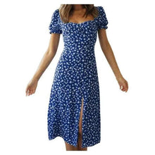 Load image into Gallery viewer, New Summer Fashion Floral Printed Square Neck Dress -  Fashion Party Wear Dresses for women
