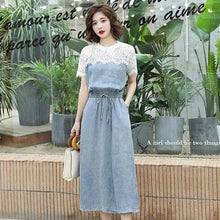 Load image into Gallery viewer, Stylish Denim Jeans Modern Short Sleeve Summer Dress - Fashion Dresses for women Party Outfits
