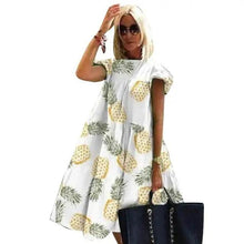 Load image into Gallery viewer, Women Retro Loose Casual Round Neck Short Sleeve Dress - Cute Fashion Dresses For Women
