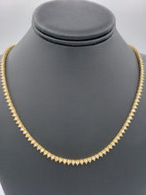 Load image into Gallery viewer, 14K Gold- Diamond Pointer Tennis Chain 40.3 Grams
