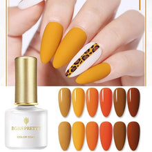 Load image into Gallery viewer, 2022 Elegant Pretty Womens Orange 6ml Gel Nail Polish Summer UV LED Stylish Glossy and Matte Professional Home Nail Design For Women
