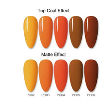 Load image into Gallery viewer, 2022 Elegant Pretty Womens Orange 6ml Gel Nail Polish Summer UV LED Stylish Glossy and Matte Professional Home Nail Design For Women
