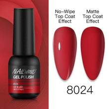 Load image into Gallery viewer, NEW TREND Modern fashion Red Gel Nail Polish For Nails  Permanent UV LED 8ml Matte Glossy High Quality Fashion Design For Women and Ladies
