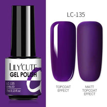Load image into Gallery viewer, 2022 New Fashion Purple Womens Nail Gel 7ml Permanent UV LED Base Matte Glossy Luxury Colorful Effect Nail Gel for Women and Girls
