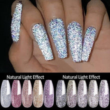 Load image into Gallery viewer, 2022 New Reflective Glitter Nail Gel 8ml  Permanent UV/LED Glossy Effect Popular Diamond Nail Gel Design For Womens
