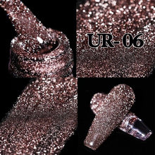 Load image into Gallery viewer, 2022 New Reflective Glitter Nail Gel 8ml  Permanent UV/LED Glossy Effect Popular Diamond Nail Gel Design For Womens
