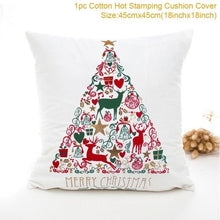 Load image into Gallery viewer, 2022 Santa Claus Christmas Pillowcase Decor For Home Christmas Throw Pillow Covers Decorative Snowman Santa Claus Pillow Covers Linen Cushion Cover Couch Pillow Cases Merry Christmas Ornament Xmas Gifts 45x45CM

