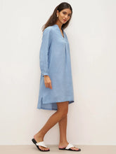 Load image into Gallery viewer, 100% Linen V-Neck Pullover Shirt Dress JADEN
