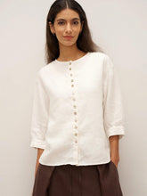 Load image into Gallery viewer, 100% Linen Button-Front Drop Shoulder Shirt EASTER
