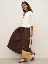 Load image into Gallery viewer, 100% Linen Button-Front Drop Shoulder Shirt EASTER

