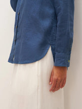 Load image into Gallery viewer, 100% Linen Button-Front Shirt with Extended Hem JOVAN
