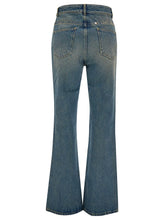 Load image into Gallery viewer, Givenchy Women Light Blue Bootcut Jeans With 4G Detail In Vintage Wash Denim Woman
