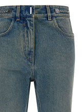 Load image into Gallery viewer, Givenchy Women Light Blue Bootcut Jeans With 4G Detail In Vintage Wash Denim Woman
