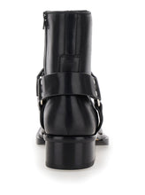 Load image into Gallery viewer, Alexander Mcqueen Men Black Ankle Boots With Harness Detail In Leather Man
