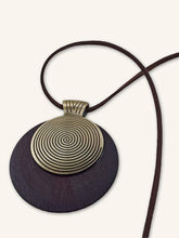 Load image into Gallery viewer, Vintage Wooden Rings Long Necklace
