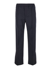 Load image into Gallery viewer, Gucci Men Blue Pants With Web Detail In Gg Fabric Man
