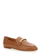 Load image into Gallery viewer, Tod&#39;s Women Brown Loafers With Logo Plaque In Leather Woman
