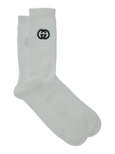 Load image into Gallery viewer, Gucci Men White Gg Logo Socks In Cotton Man
