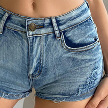 Load image into Gallery viewer, 2025 Summer Vibe Women's High-Waisted Sexy Denim Shorts with Button Detail

