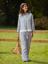 Load image into Gallery viewer, 100% Linen Elastic Waist Straight-Leg Trousers JOURDAN
