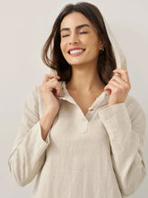 Load image into Gallery viewer, 100% Linen Hooded Pullover Maxi Dress REBECCA
