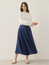 Load image into Gallery viewer, 100% Linen A-Line Skirt JEMMA
