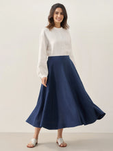Load image into Gallery viewer, 100% Linen A-Line Skirt JEMMA
