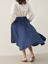 Load image into Gallery viewer, 100% Linen A-Line Skirt JEMMA
