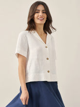 Load image into Gallery viewer, 100% Linen Button-Up Short Sleeve Shirt ORENDA
