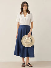 Load image into Gallery viewer, 100% Linen Button-Up Short Sleeve Shirt ORENDA
